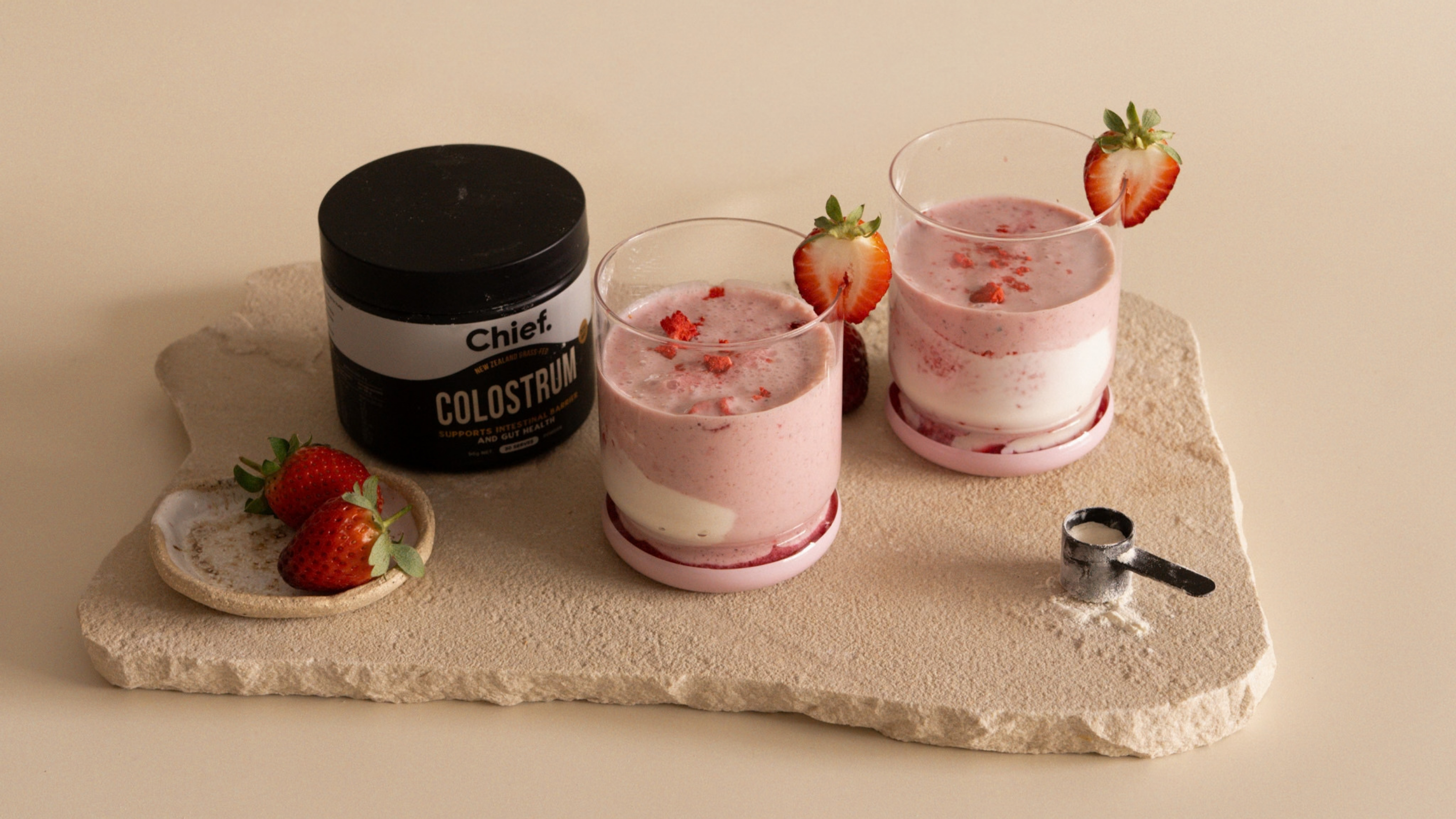 image of Strawberries and Cream Gut-Healing Smoothie
