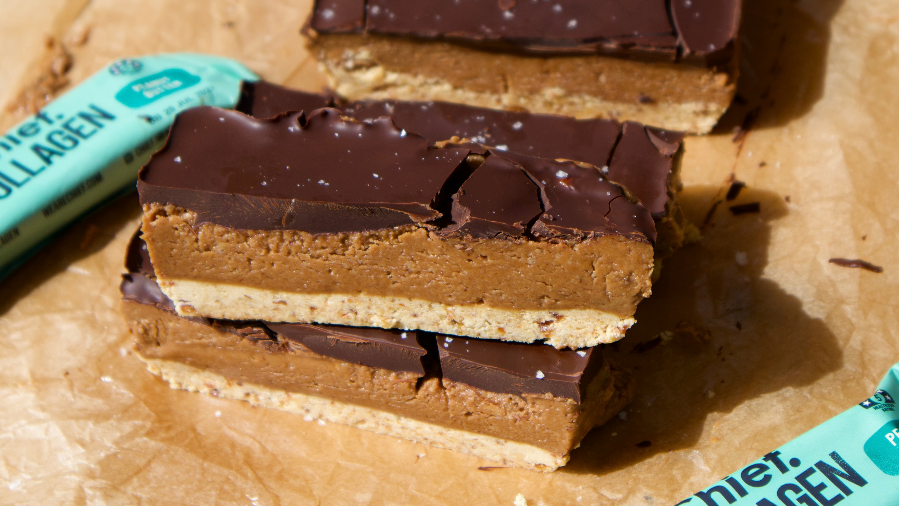 High-Protein Peanut Butter Chocolate Slice