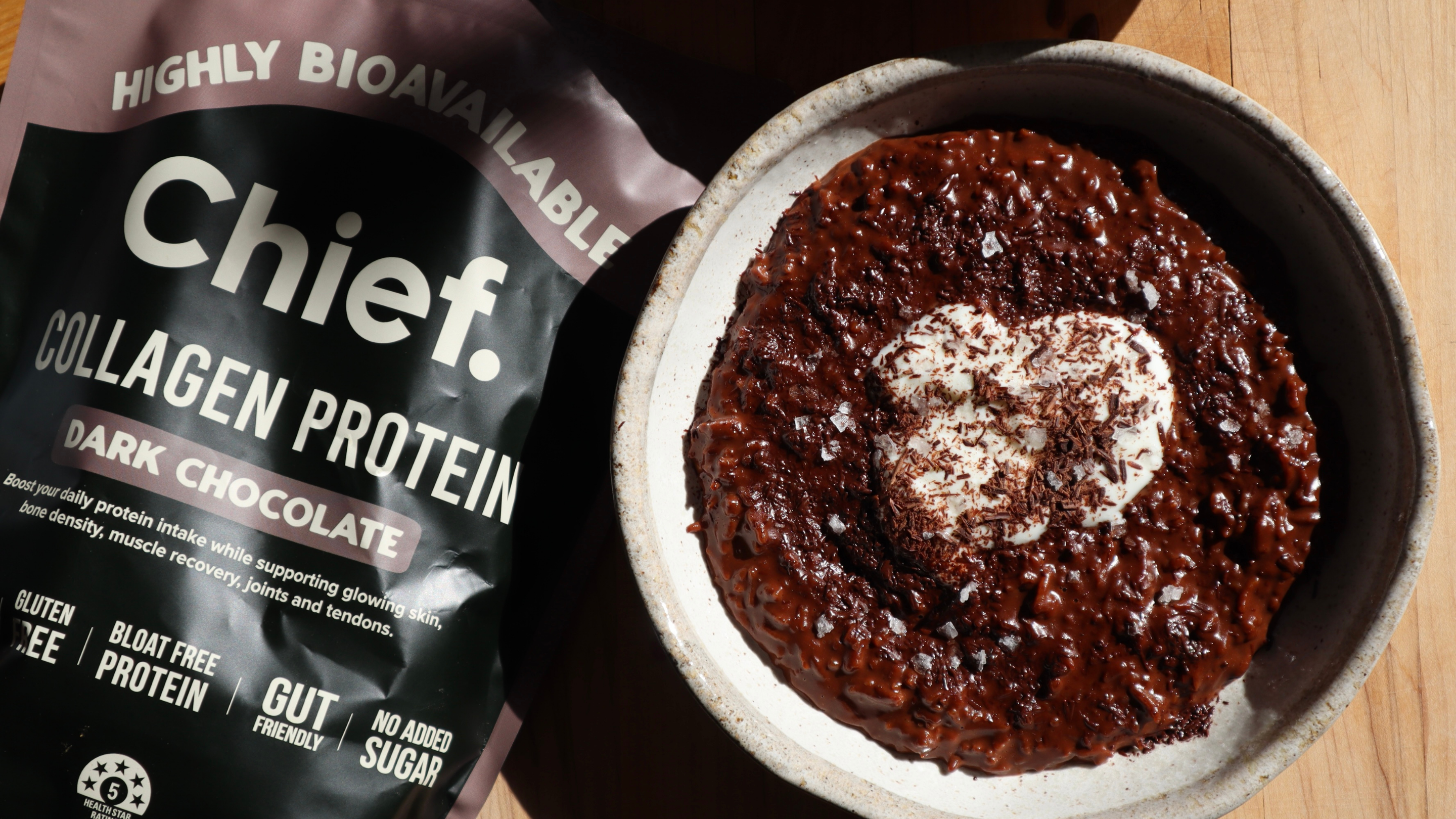 Chocolate Ginger Collagen Rice Pudding
