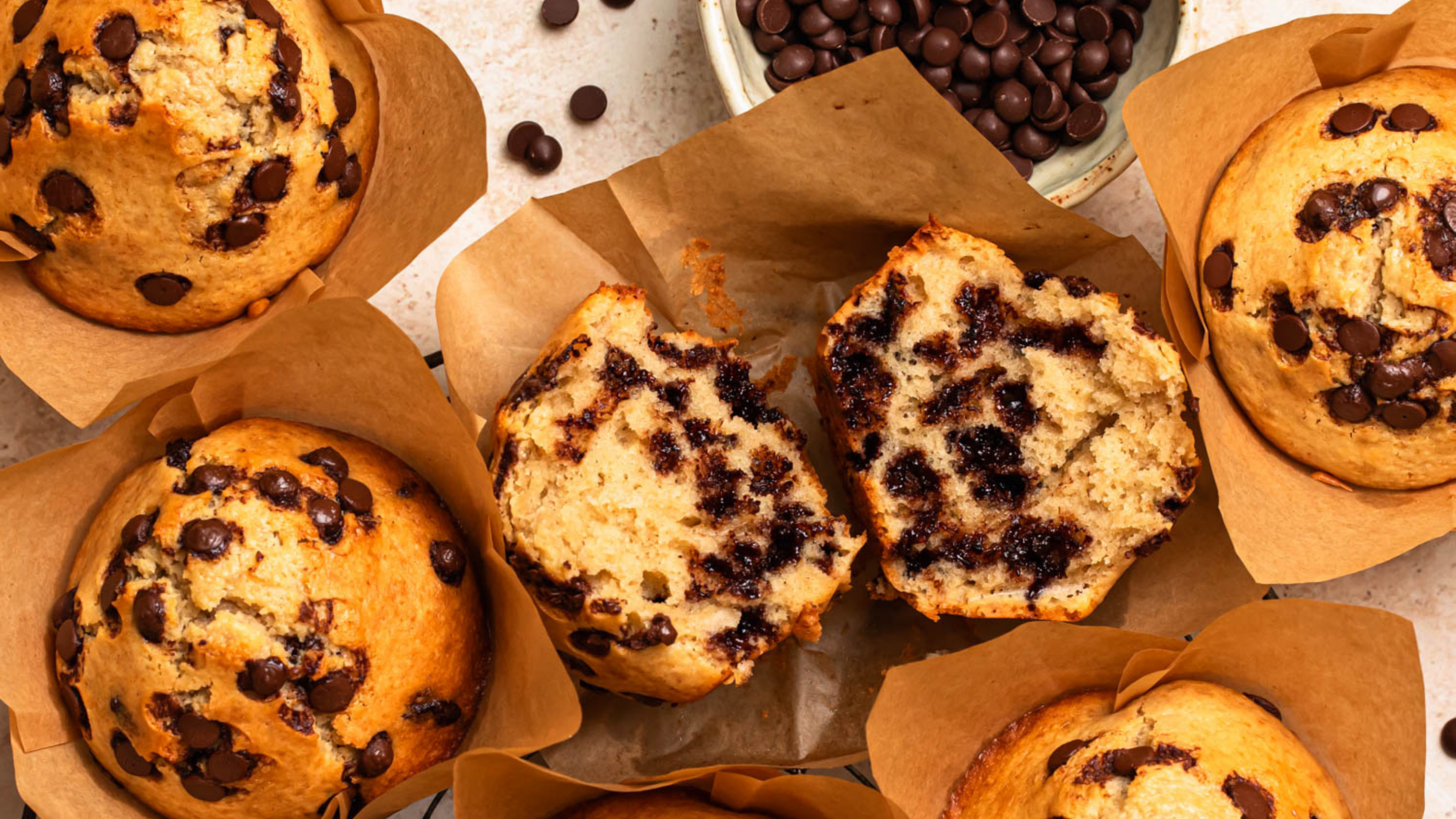 High Protein Chocolate Chip Muffins
