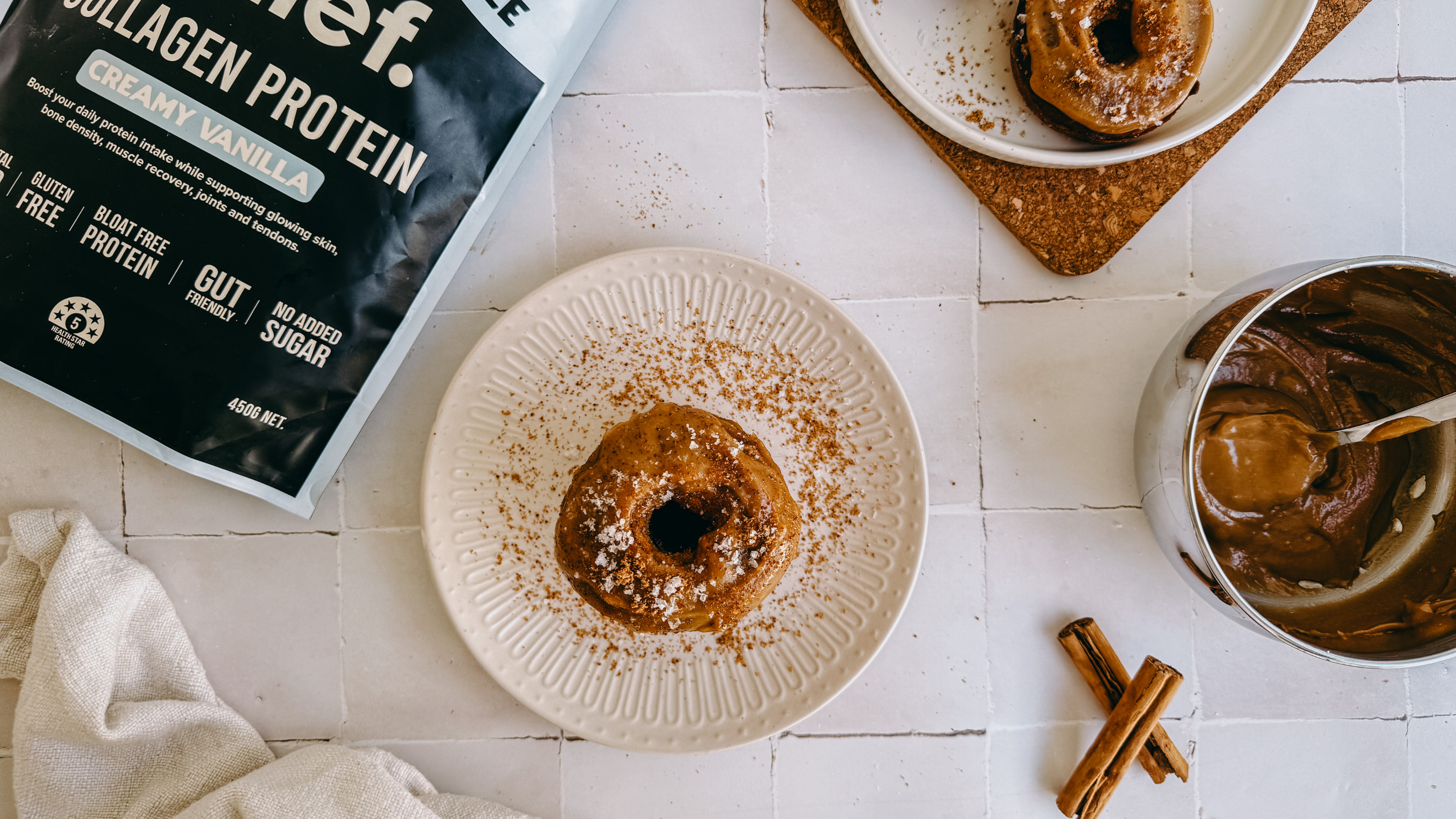 Salted Caramel Protein Donuts