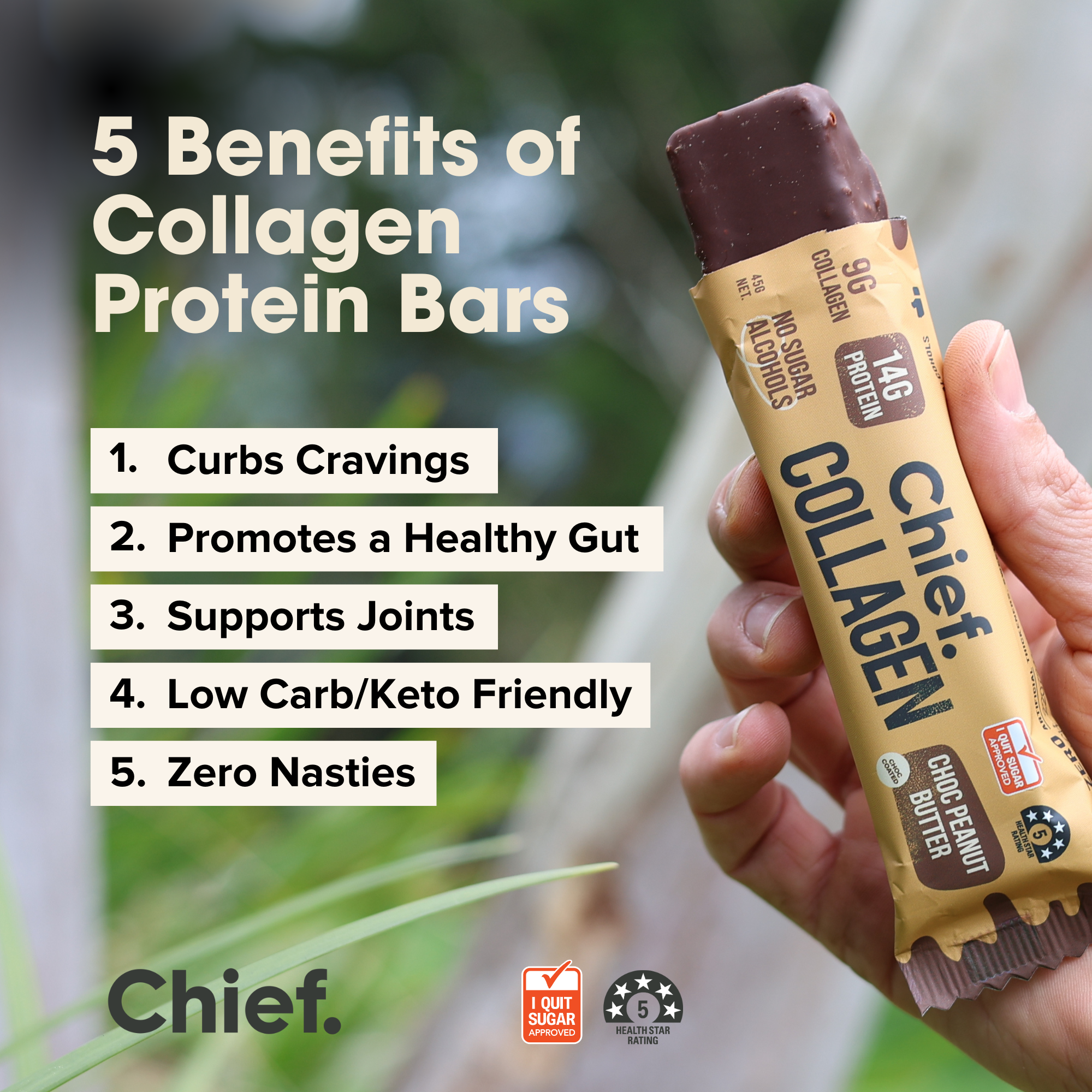 SHORT DATED Collagen Protein Bars - Choc Peanut