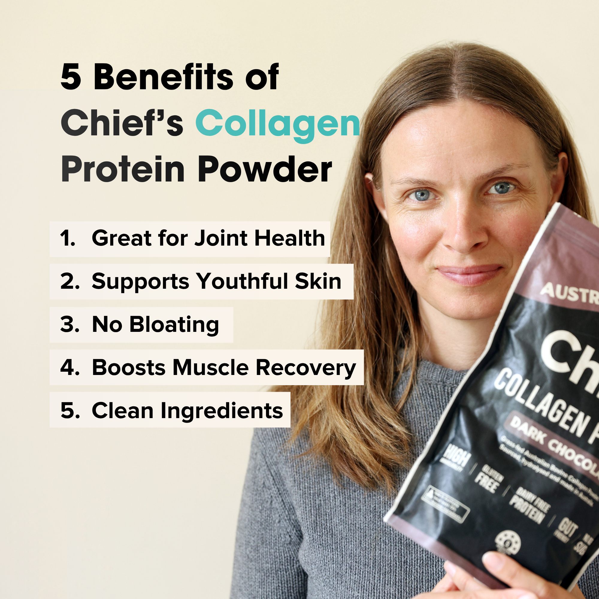 Grass-fed Collagen Protein Powder - Dark Chocolate