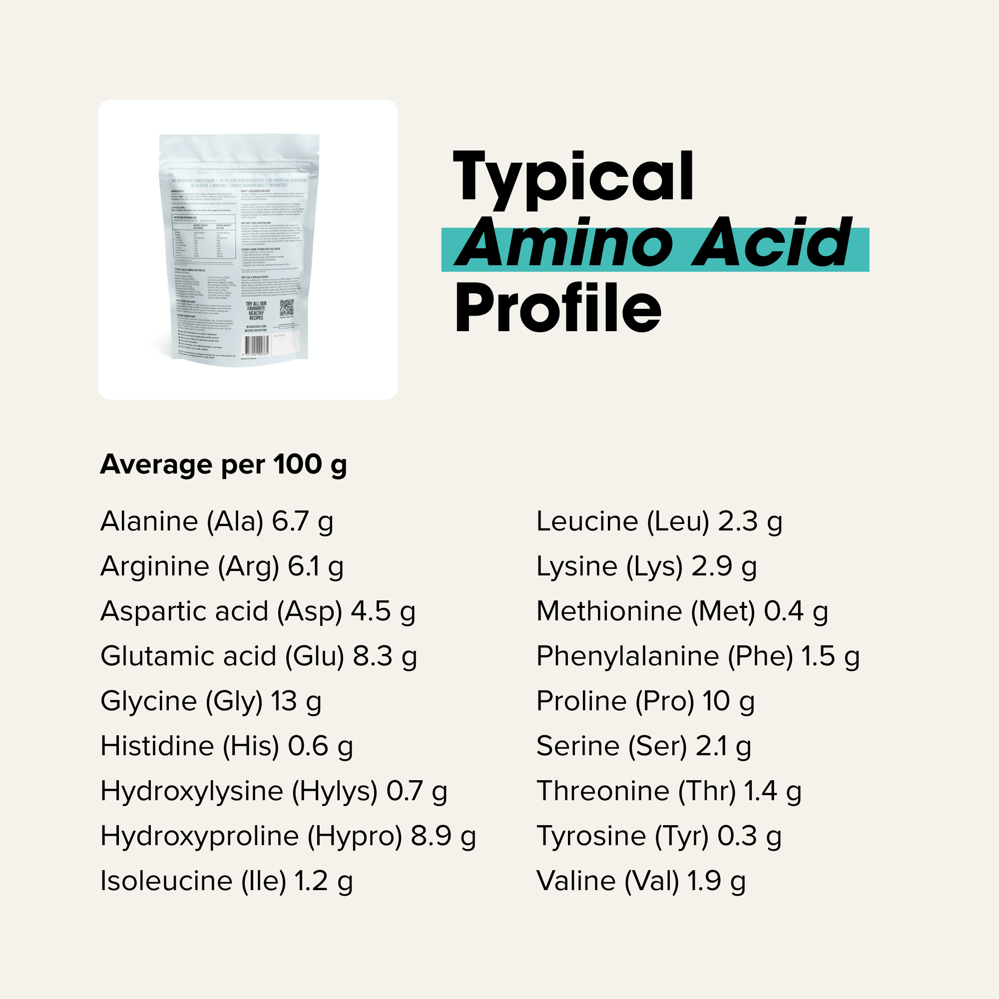 Grass-fed Collagen Protein Powder - Creamy Vanilla