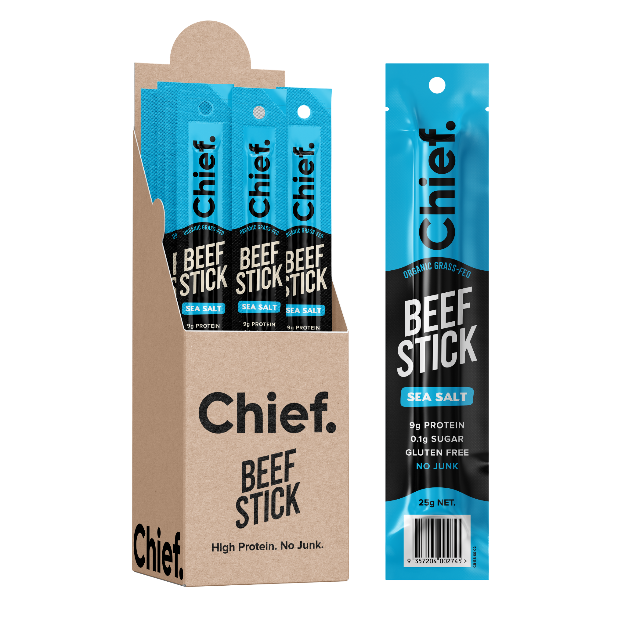 Organic Beef Sticks - Sea Salt