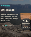 Grass-fed Biltong - Carnivore (10 x 2oz bags) Chief Nutrition