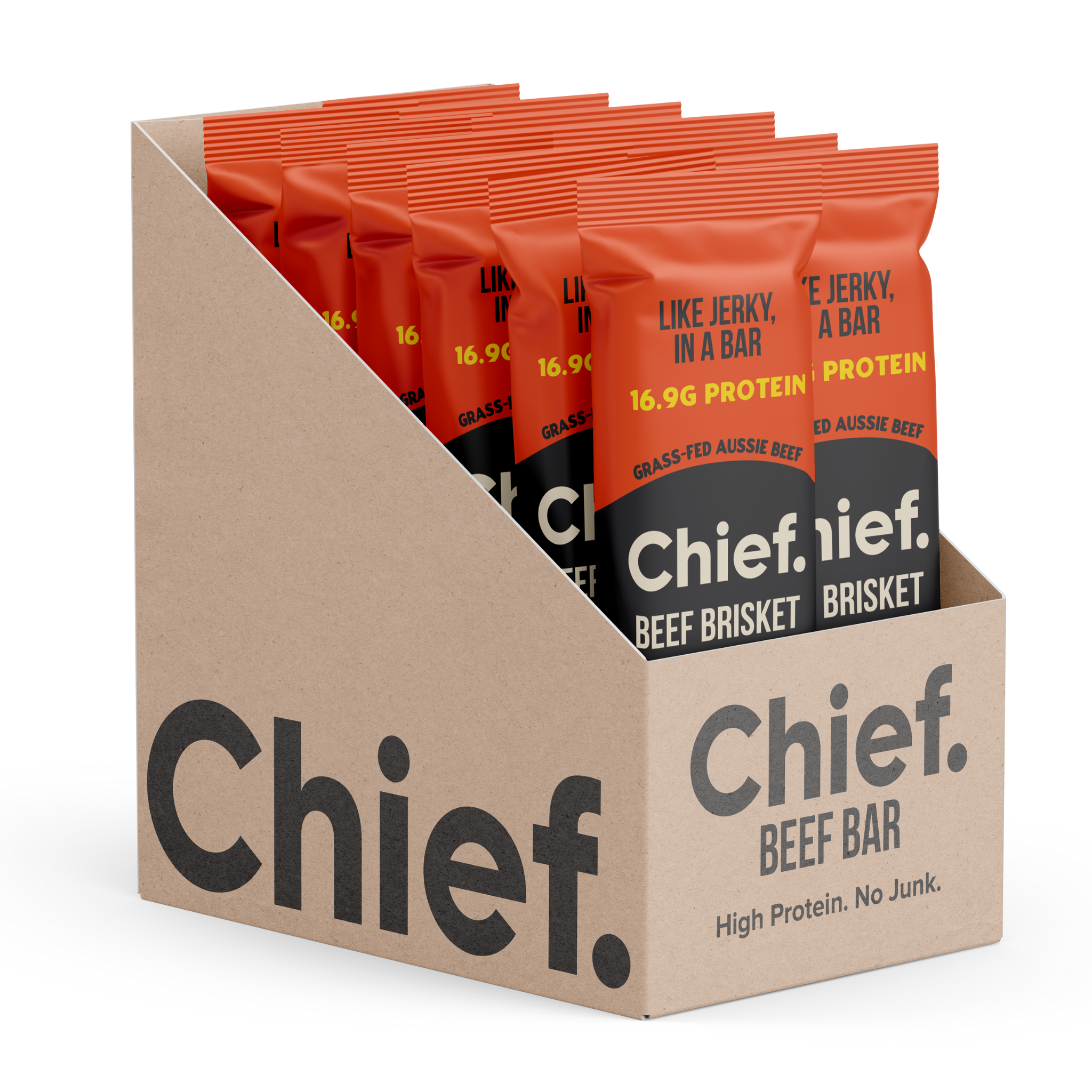 Organic Beef Bars - Cheezeburger (12 bars) *LIMITED EDITION* Chief Nutrition