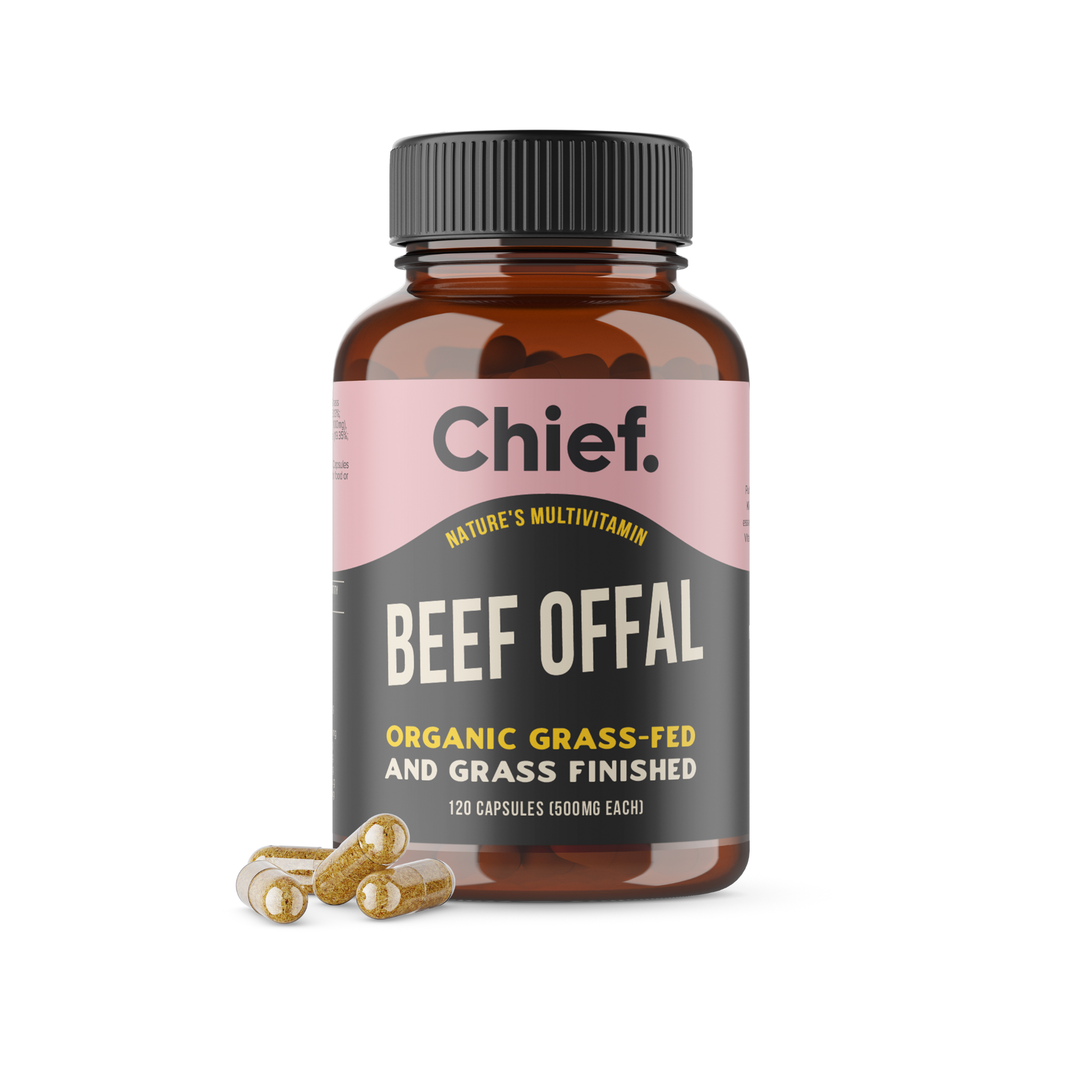 Organic Beef Offal Multivitamin (120 Capsules) Chief Nutrition