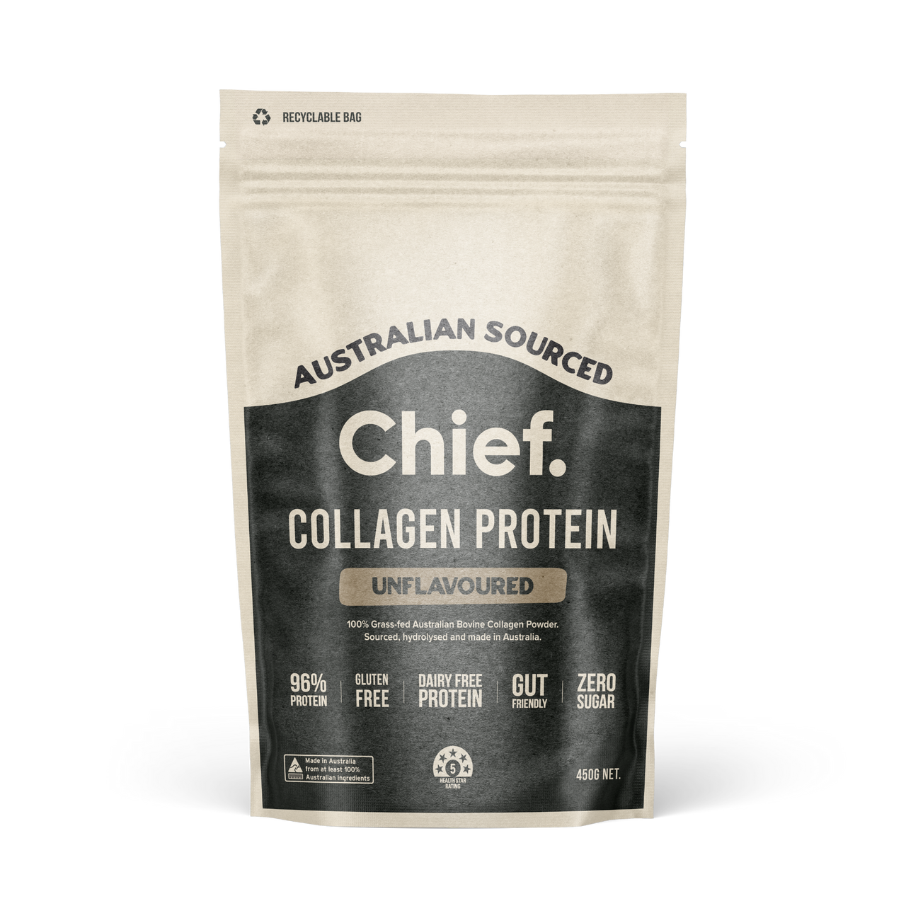 Unflavoured Australian Collagen Protein Powder Chief Nutrition