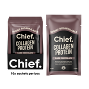 Chief Dark Chocolate Collagen Protein Powder travel sachets
