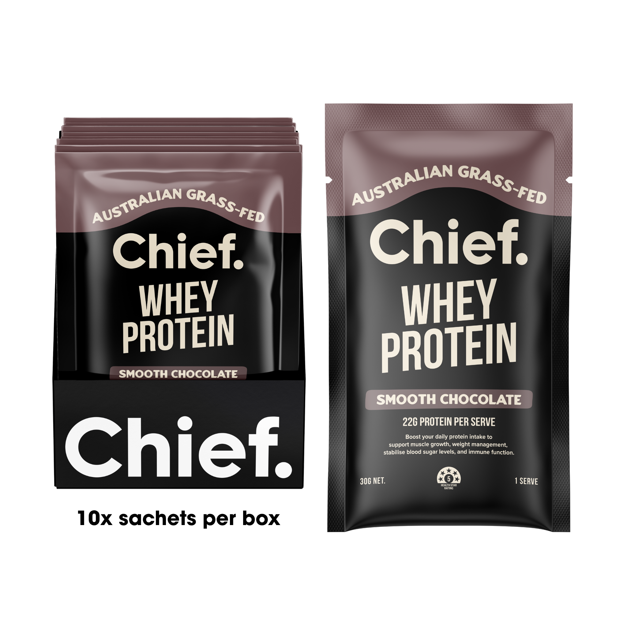 Grass-fed Whey Protein Powder - Smooth Chocolate