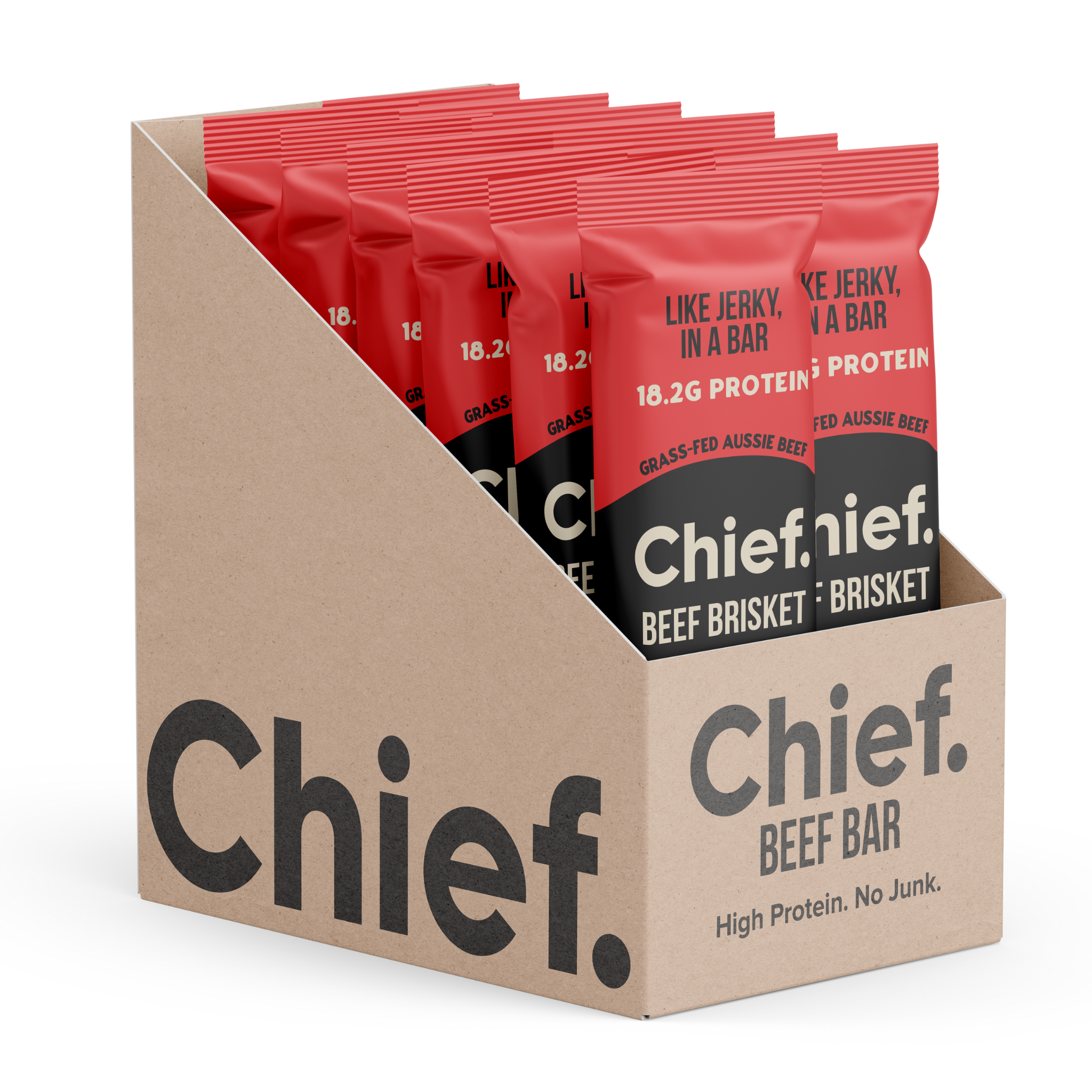 Organic Beef Bars - Cayenne Chilli (12 bars) Chief Nutrition