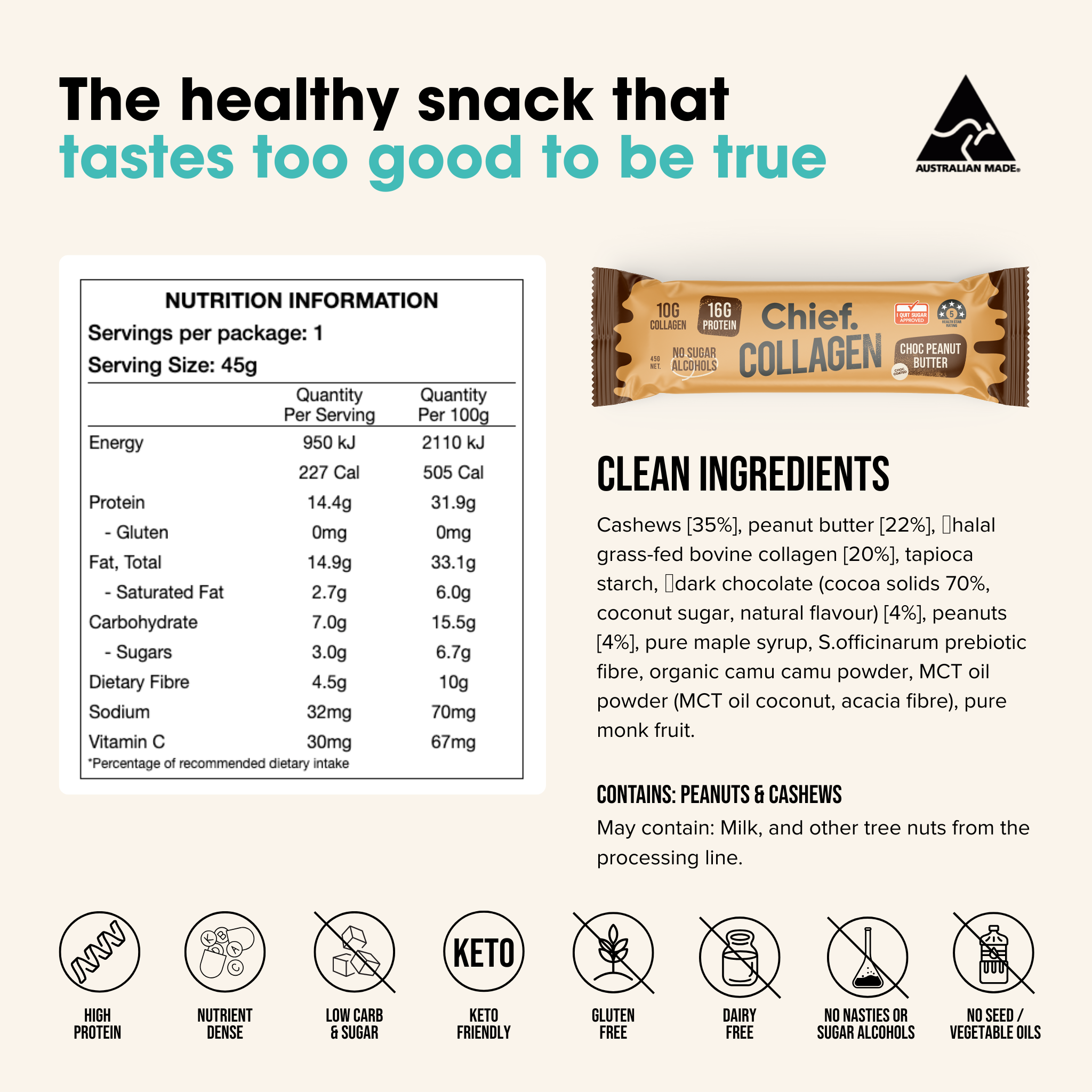 Collagen Protein Bar Sample Pack Chief Nutrition