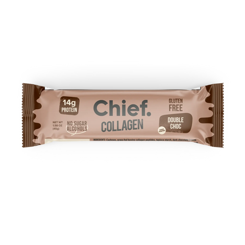Collagen Protein Bar - Double Choc (12 bars) Collagen Bar Chief Nutrition   