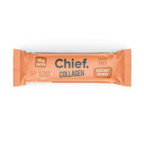 Collagen Protein Bar - Hazelnut Brownie (12 bars) Collagen Bar Chief Nutrition   