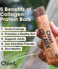 Collagen Protein Bar - Hazelnut Brownie (12 bars) Collagen Bar Chief Nutrition