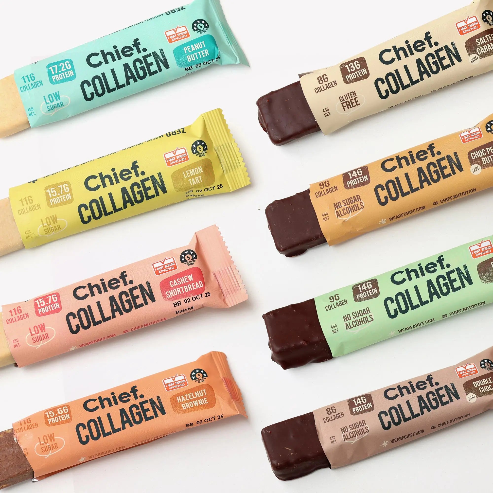 Collagen Protein Bar Mixed Box Chief Nutrition