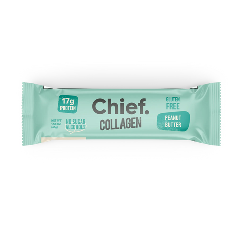 Collagen Protein Bar - Peanut Butter (12 bars) Collagen Bar Chief Nutrition   
