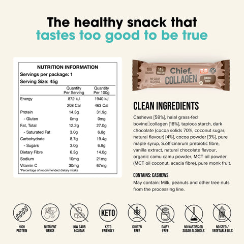 Collagen Protein Bar Sample Pack Chief Nutrition