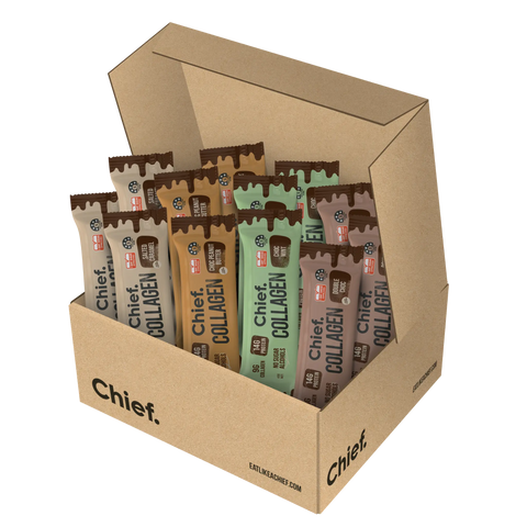 Collagen Protein Bar Sample Pack Collagen Bar Chief Nutrition Choc Covered 12 Bars 