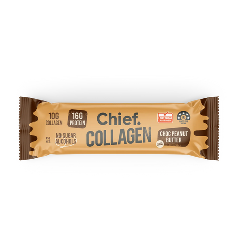 Collagen Protein Choc Peanut Butter Bar (12 bars) Chief Nutrition