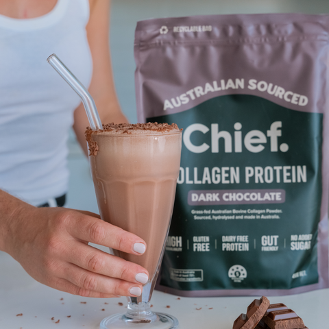 Grass-fed Collagen Protein Powder - Dark Chocolate (30 serves) Chief Nutrition
