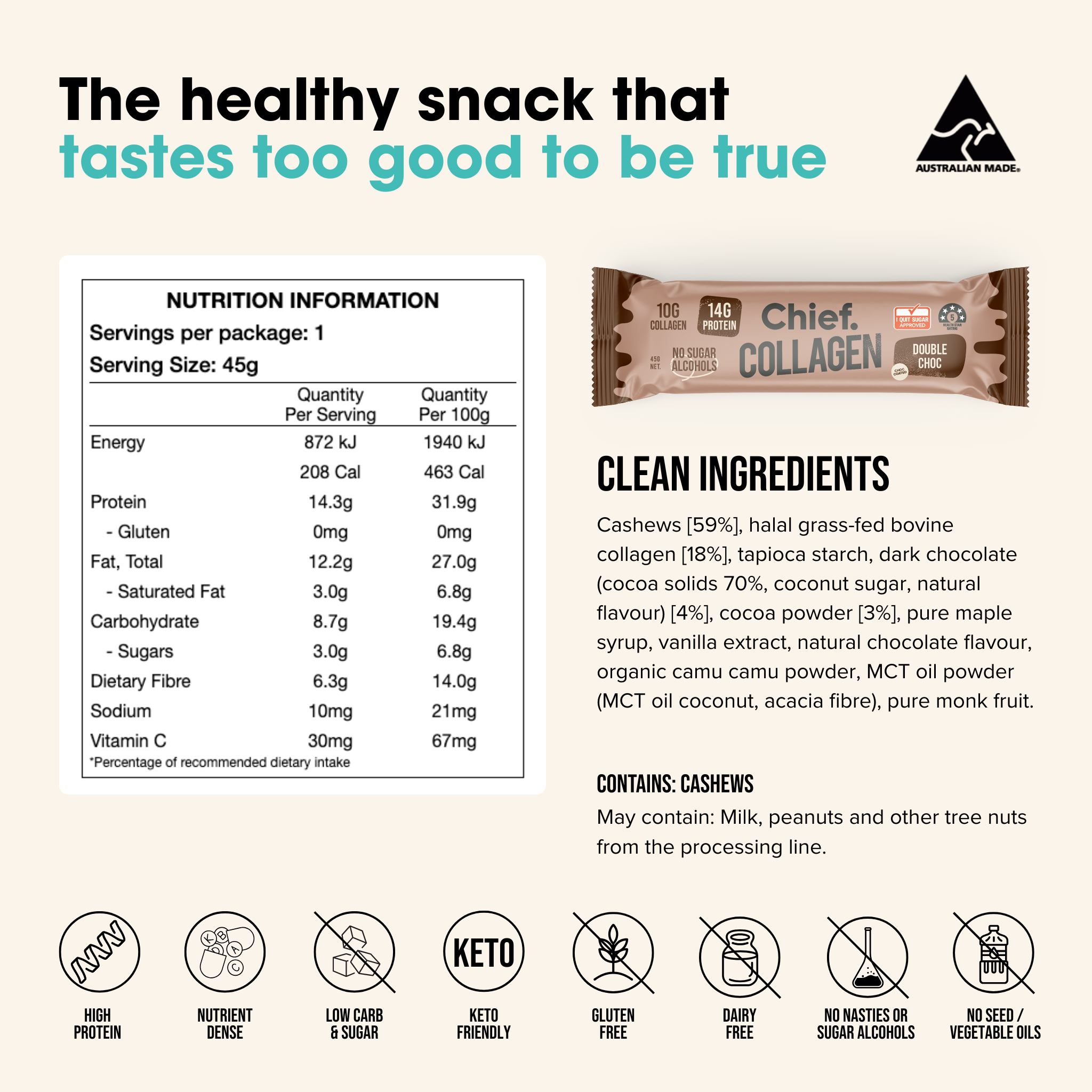 Collagen Protein Bars - Double Choc