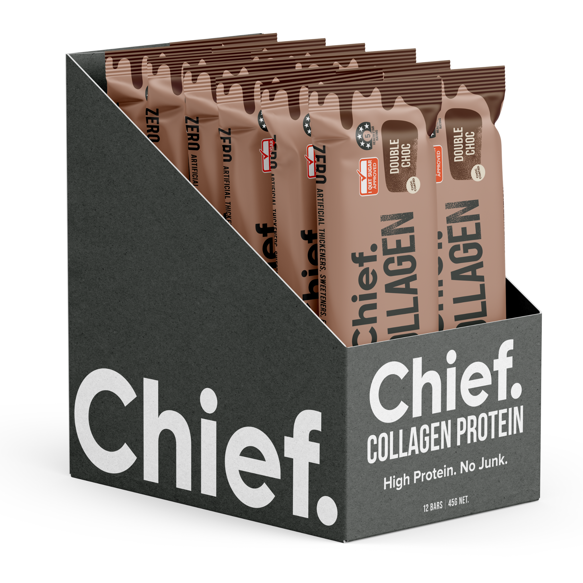 Collagen Protein Double Choc Bar (12 bars) Chief Nutrition