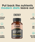 Organic Beef Liver Energy Boost (120 Capsules) Supplements Chief Nutrition   