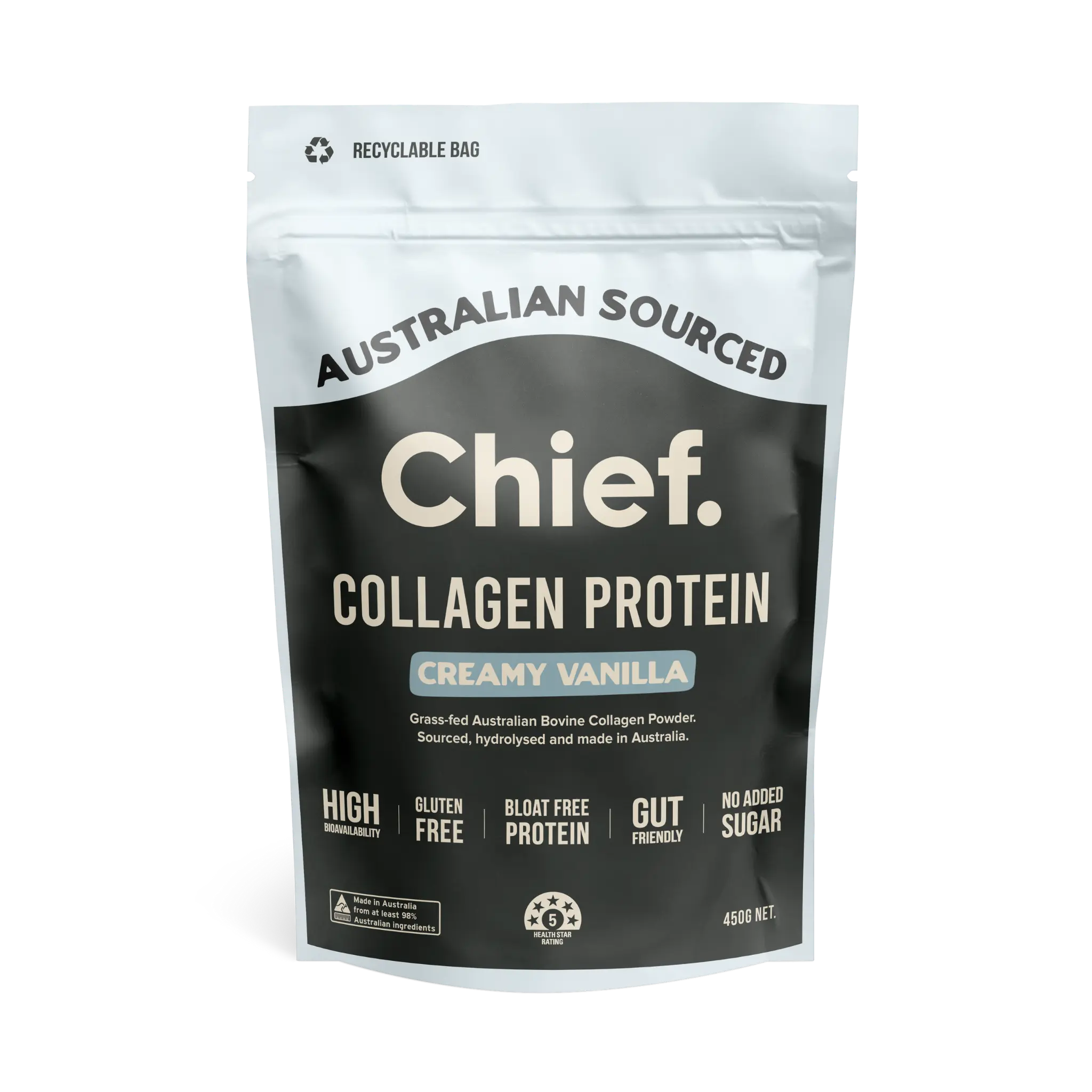 Grass-fed Collagen Protein Powder - Creamy Vanilla (30 serves) Supplements Chief Nutrition   