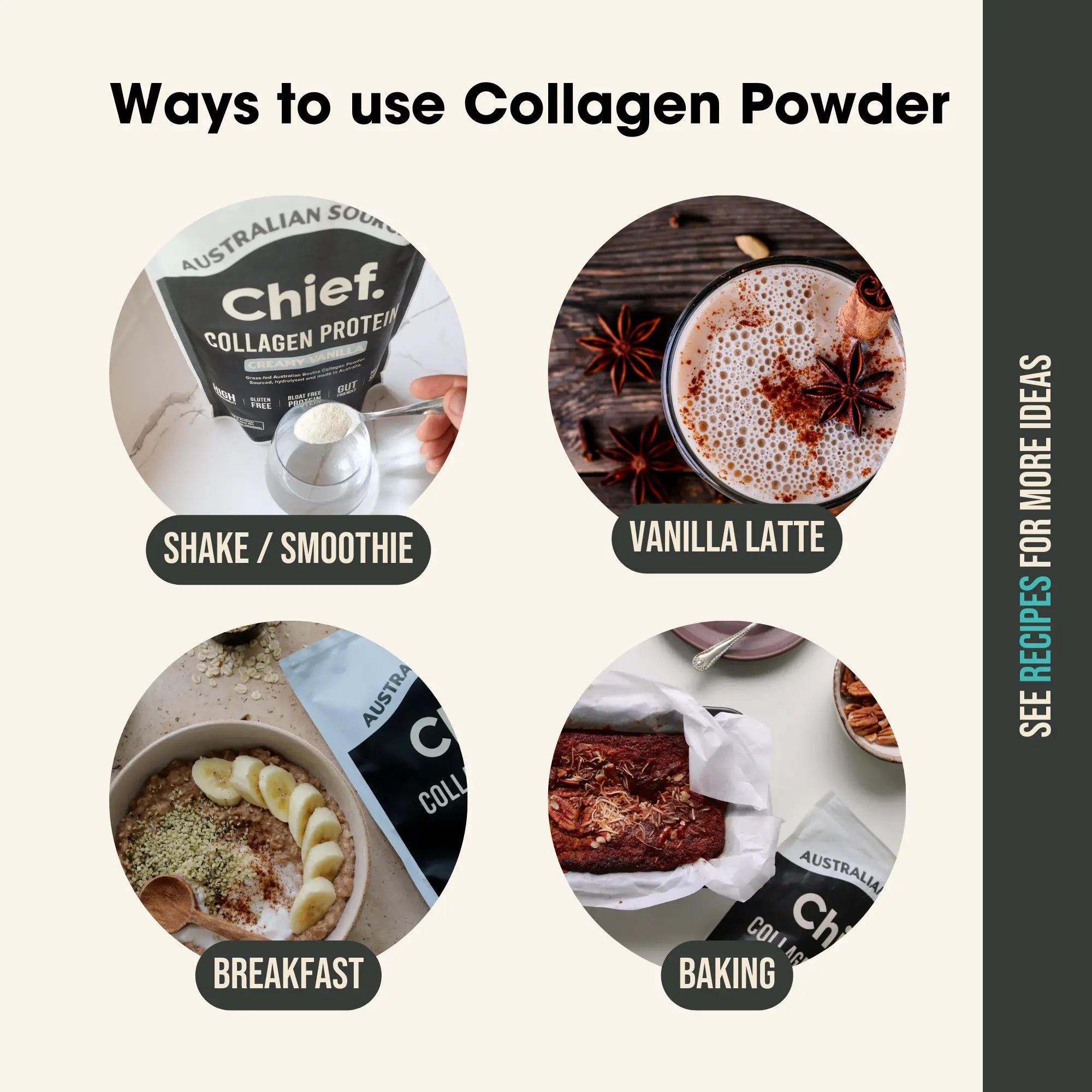 Grass-fed Collagen Protein Powder - Creamy Vanilla