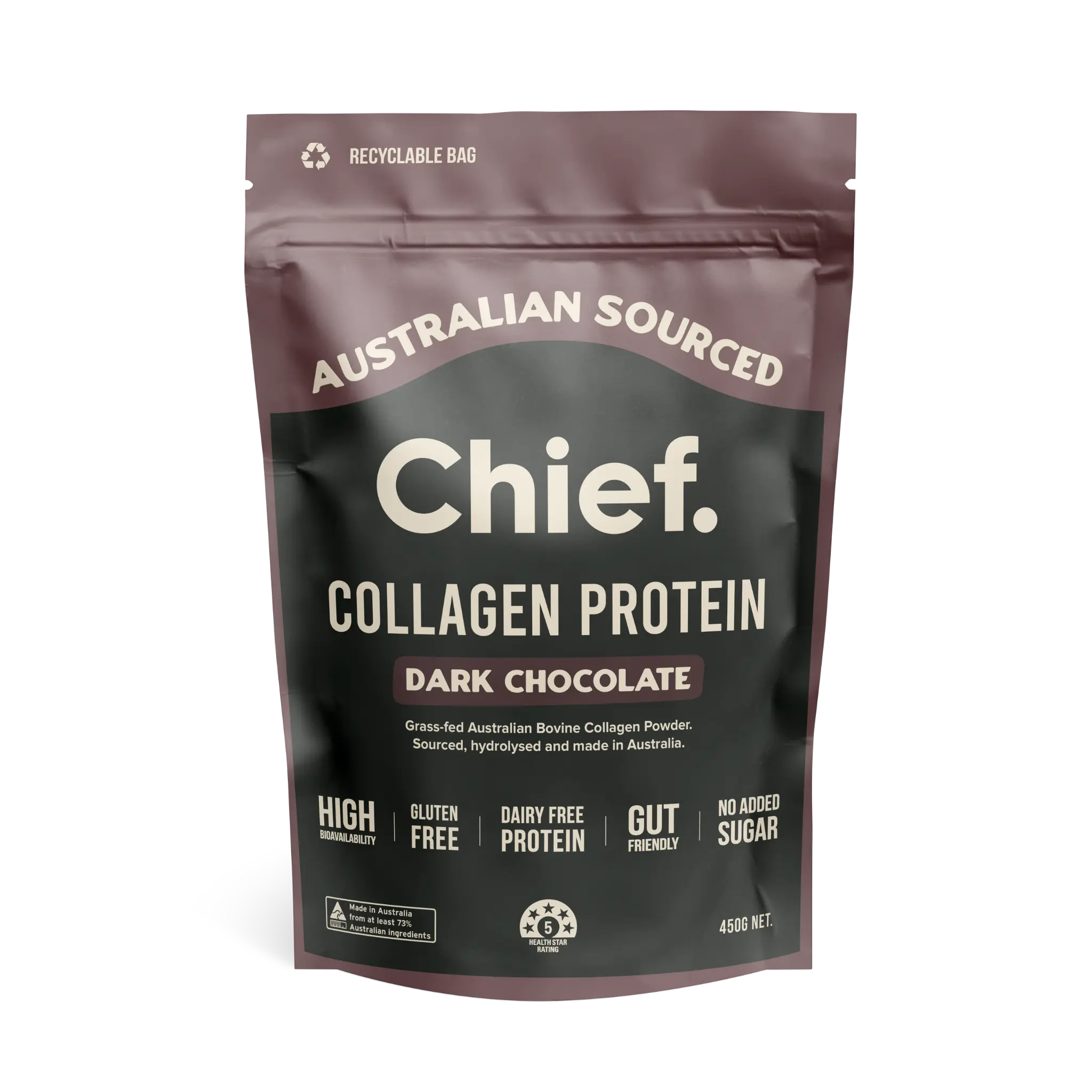 Grass-fed Collagen Protein Powder - Dark Chocolate (30 serves) Supplements Chief Nutrition   