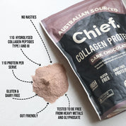 Grass-fed Collagen Protein Powder - Dark Chocolate (30 serves) Supplements Chief Nutrition   