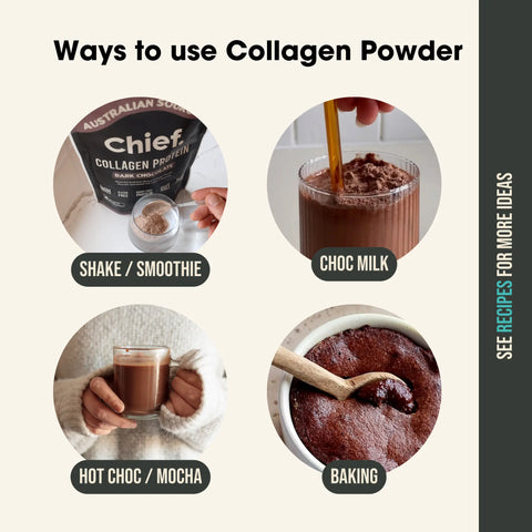 Grass-fed Collagen Protein Powder - Dark Chocolate (30 serves) Supplements Chief Nutrition   