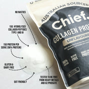 Grass-fed Collagen Protein Powder - Unflavoured (30 serves) Supplements Chief Nutrition   