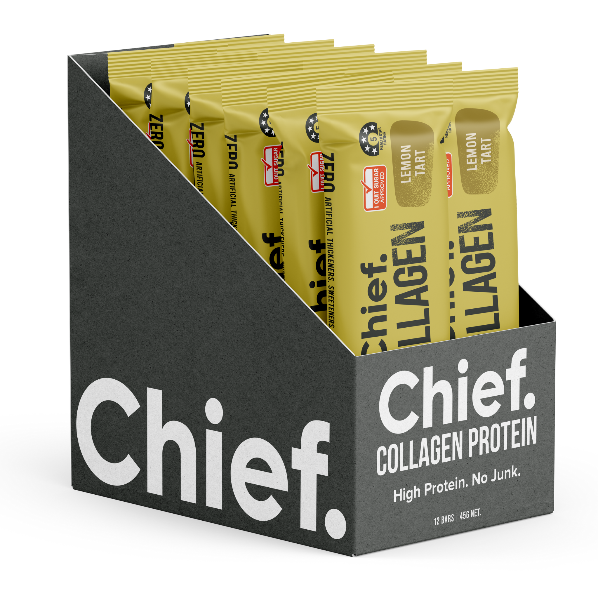 Collagen Protein Lemon Tart Bar (12 bars) Chief Nutrition