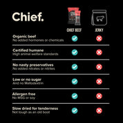 Organic Beef Bars - Cayenne Chilli (12 bars) Chief Nutrition