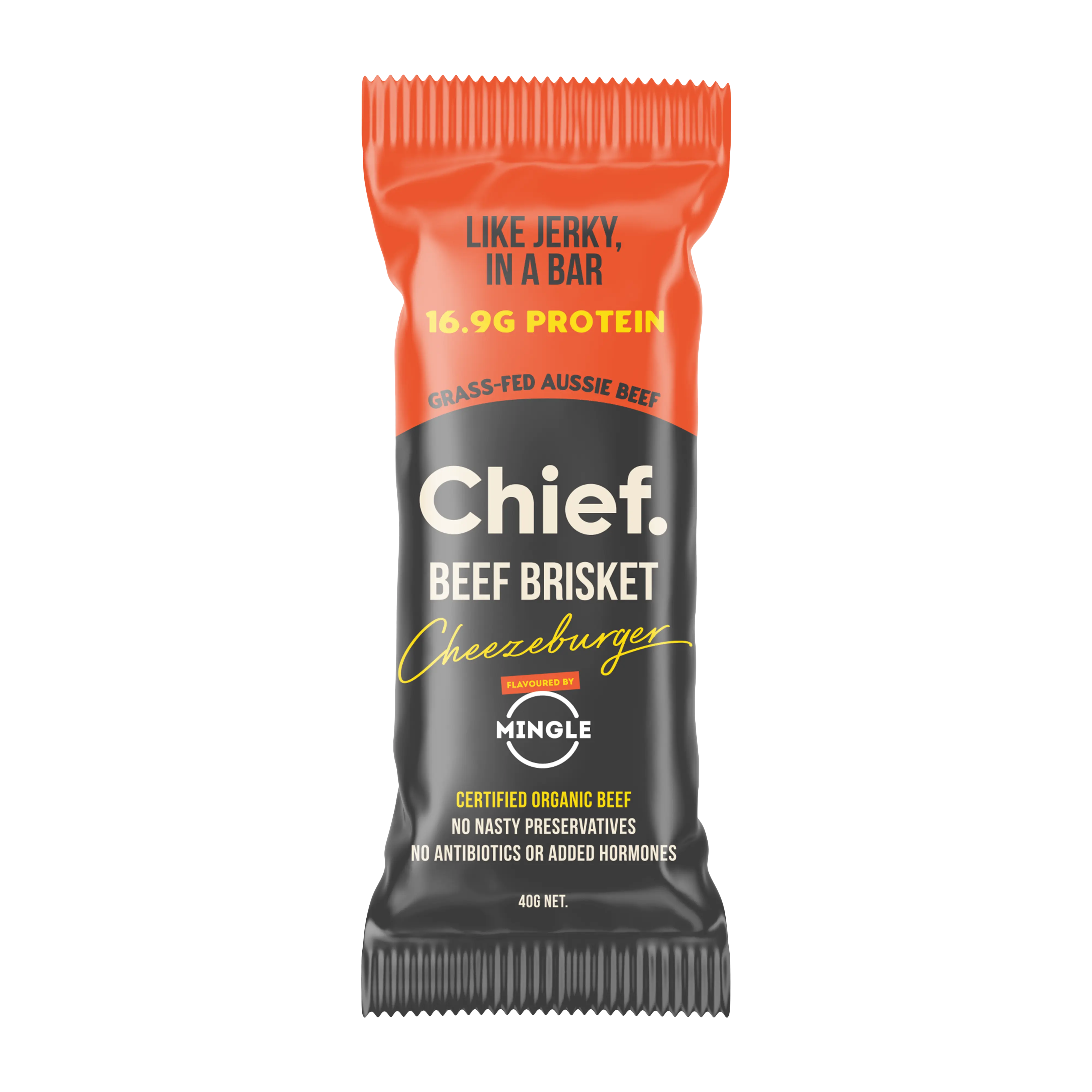 Organic Beef Bars - Cheezeburger (12 bars) *LIMITED EDITION* Meat Bar Chief Nutrition