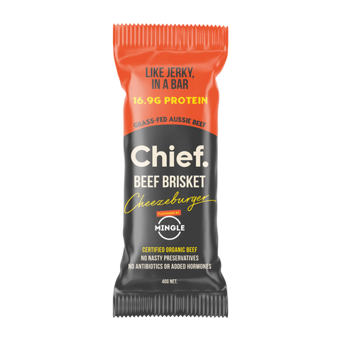 Organic Beef Bars - Cheezeburger (12 bars) *LIMITED EDITION* Meat Bar Chief Nutrition