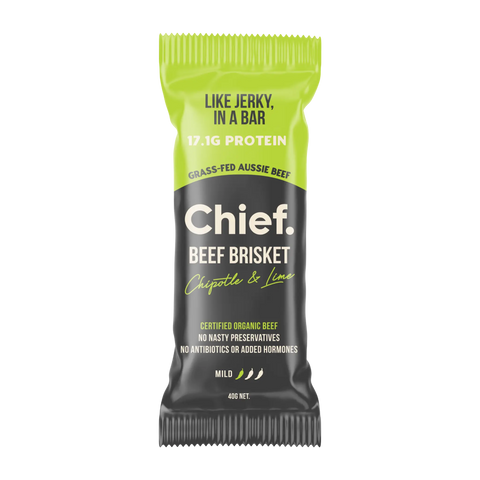 Organic Beef Bars - Chipotle & Lime (12 bars) Meat Bar Chief Nutrition
