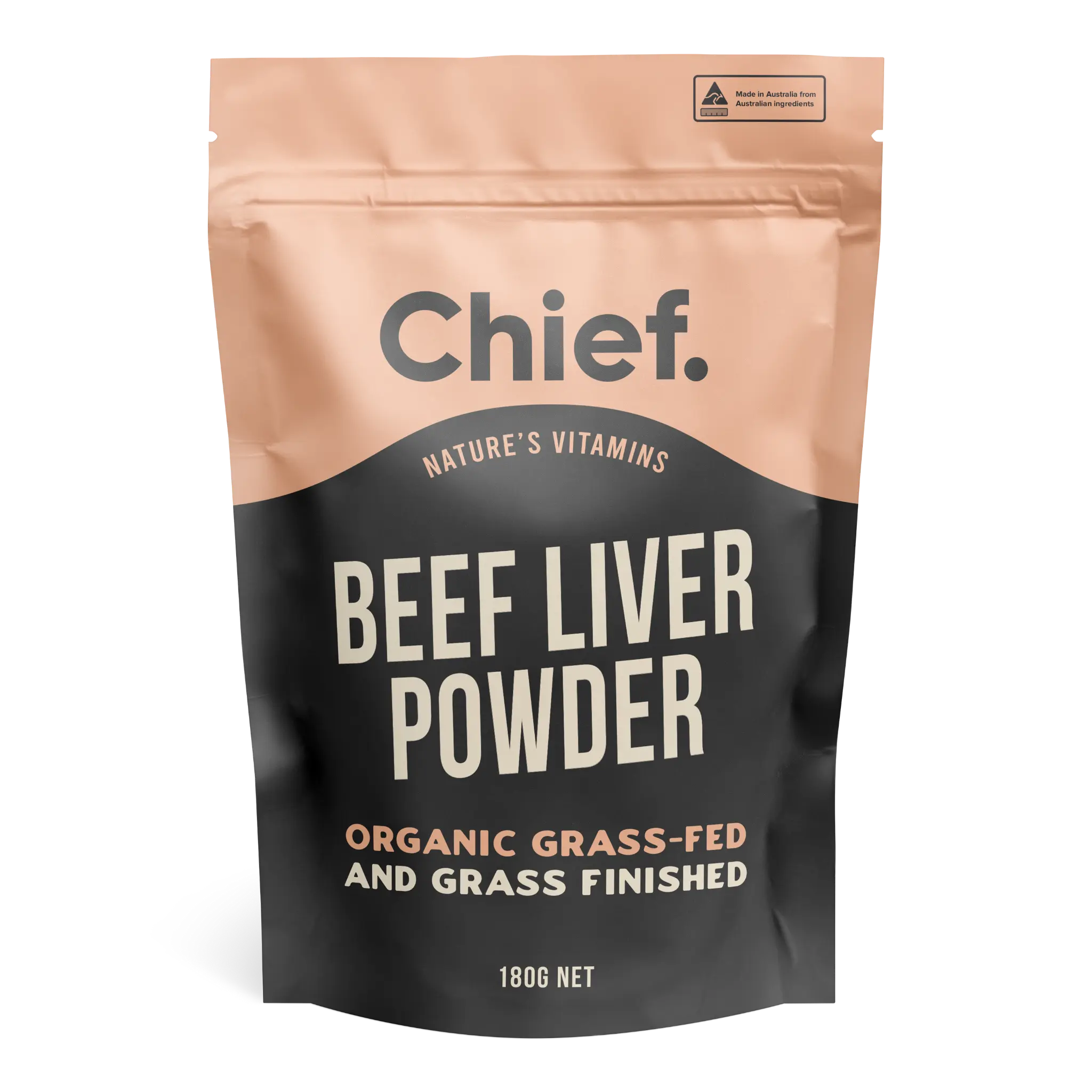 Organic Beef Liver Powder (180g, 90 serves) Supplements Chief Nutrition   