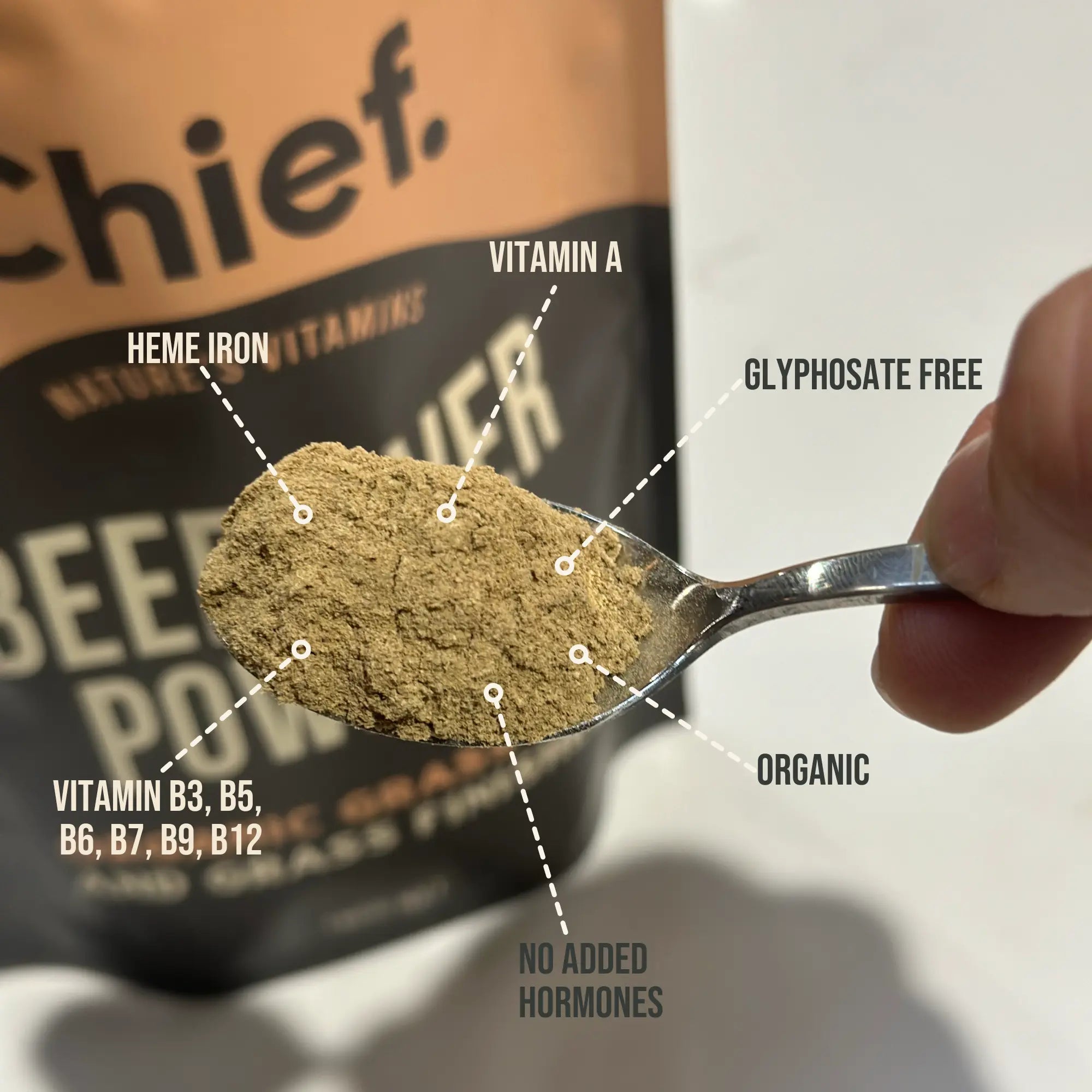 Organic Beef Liver Powder (180g, 90 serves) Supplements Chief Nutrition   
