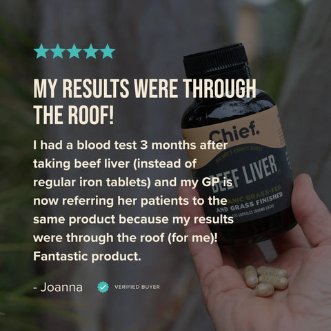 Organic Beef Liver Supplement (120 Capsules) Chief Nutrition