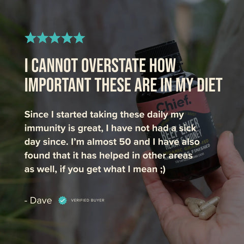 Organic Beef Liver, Heart & Kidney Immunity Boost (120 Capsules) Chief Nutrition