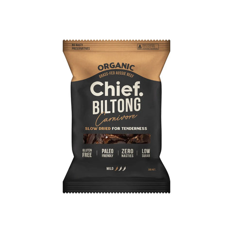 Organic Biltong - Carnivore (12 x 30g bags) Biltong Chief Nutrition