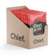 Organic Biltong - Cayenne Chilli (12 x 30g bags) Biltong Chief Nutrition