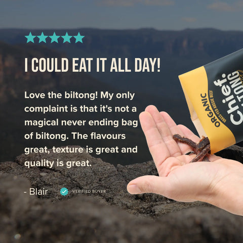 Organic Biltong Sample Pack (4 x 30g bags) Chief Nutrition