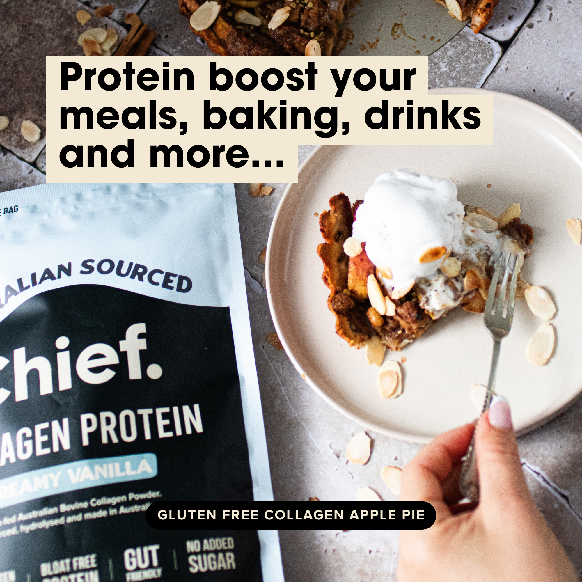 Grass-fed Collagen Protein Powder - Creamy Vanilla