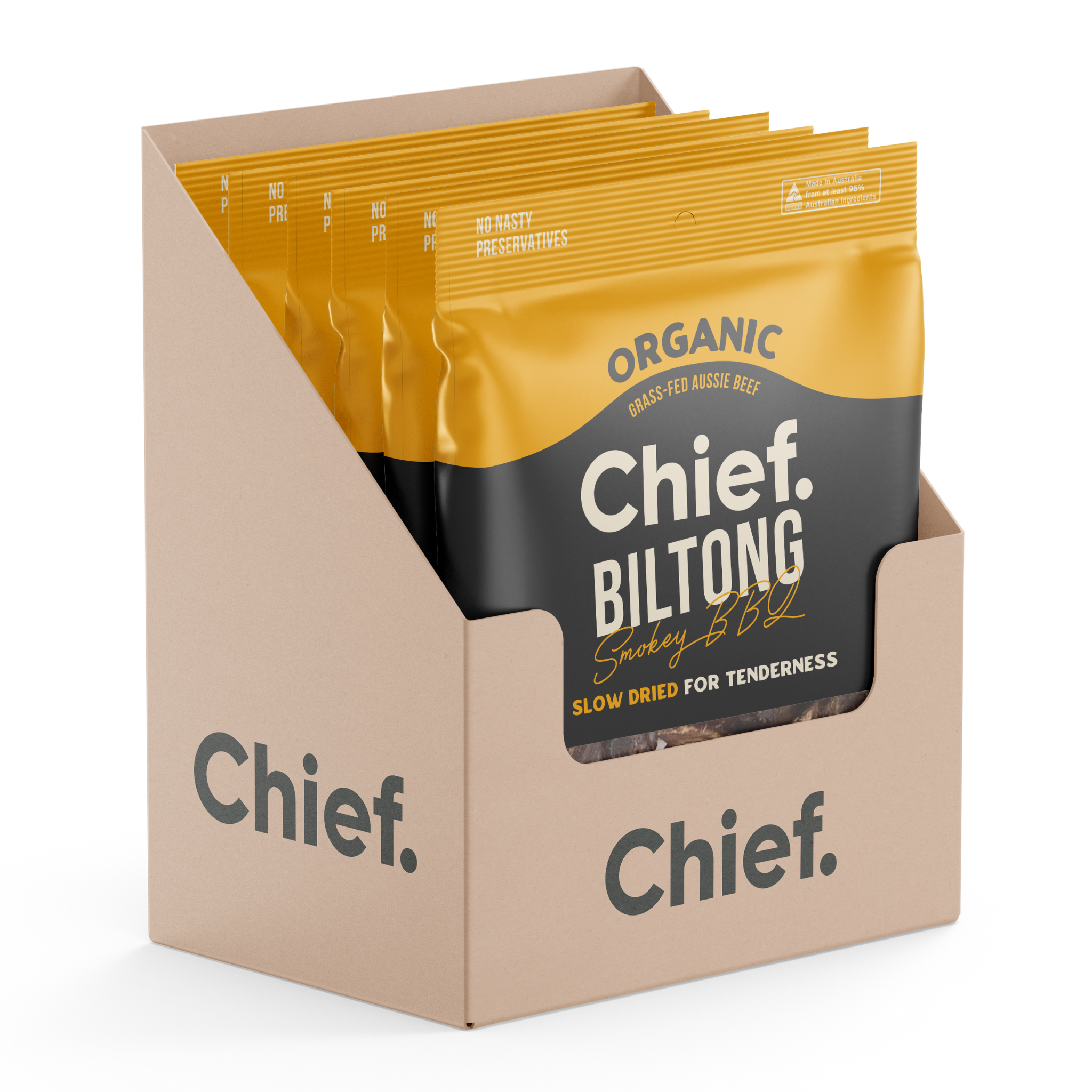 Organic Biltong - Smokey BBQ (30g and 90g) Chief Nutrition