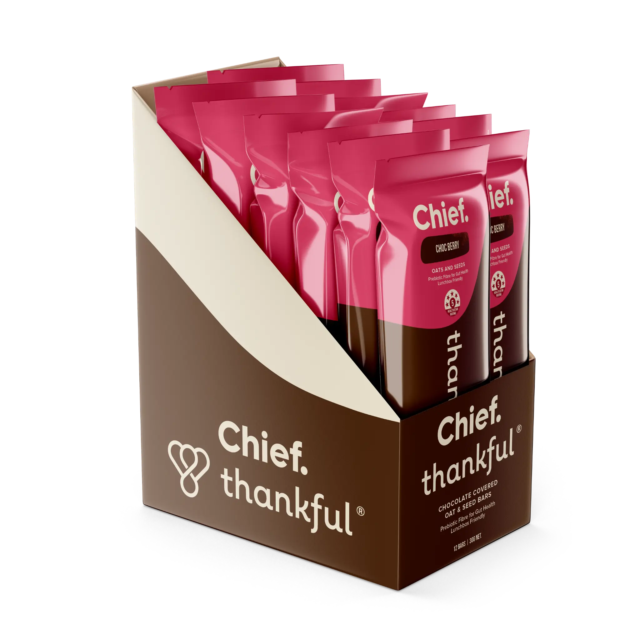 Thankful Bar - Choc Berry (12 bars) Thankful Bar Chief Nutrition   